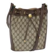 Pre-owned Canvas gucci-bags Gucci Vintage , Beige , Dames