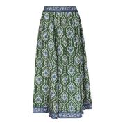 Groen/Blauw Ikat Swing Rok Zimmermann , Multicolor , Dames