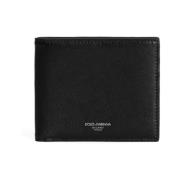 Zwarte Bi-Fold Portemonnee met Kaartsleuven Dolce & Gabbana , Black , ...