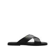 Iconische Platte Zomer Sandalen Bally , Black , Heren