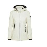 Jas van technische stof met capuchon Peuterey , White , Dames