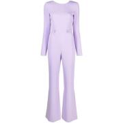 Lila Flared Broek met Knoopdetail Chiara Ferragni Collection , Purple ...