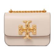 Roomwit Eleanor Schoudertas Tory Burch , Beige , Dames