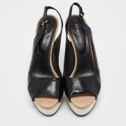 Pre-owned Leather sandals Sergio Rossi Pre-owned , Black , Dames