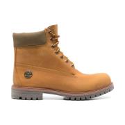 Bruine leren veterschoenen Timberland , Beige , Heren