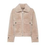 Faux-Fur Jas in Taupe Urbancode , Beige , Dames