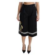 Hoge taille cropped palazzo broek in zwart citroen Dolce & Gabbana , B...