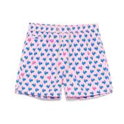 Roze Haan Print Zwemshorts MC2 Saint Barth , Pink , Heren