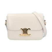 Pre-owned Leather celine-bags Celine Vintage , White , Dames