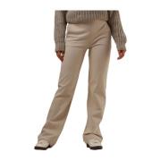 Wijde Beige Broek Moscow , Beige , Dames