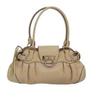 Pre-owned Leather handbags Salvatore Ferragamo Pre-owned , Beige , Dam...