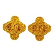 Pre-owned Metal chanel-jewelry Chanel Vintage , Yellow , Dames