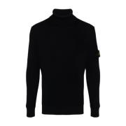 Blauwe Sweater Collectie Stone Island , Black , Heren