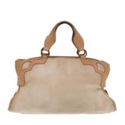 Pre-owned Suede handbags Cartier Vintage , Beige , Dames