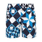 Zwemshorts met Bozer Print Dolce & Gabbana , Blue , Heren