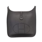 Pre-owned Leather shoulder-bags Hermès Vintage , Black , Dames