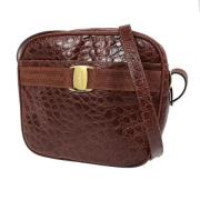 Pre-owned Leather shoulder-bags Salvatore Ferragamo Pre-owned , Brown ...