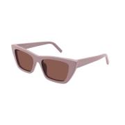 Mica Pink Brown Zonnebril Saint Laurent , Pink , Dames