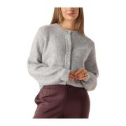 Grijze Cardigan voor Stijlvol Comfort Modström , Gray , Dames