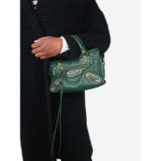 Pre-owned Leather handbags Balenciaga Vintage , Green , Dames