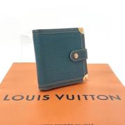 Pre-owned Leather wallets Louis Vuitton Vintage , Blue , Dames