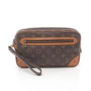 Pre-owned Canvas clutches Louis Vuitton Vintage , Brown , Dames