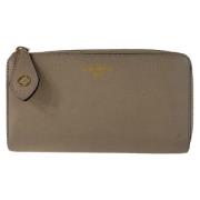 Pre-owned Leather wallets Louis Vuitton Vintage , Beige , Dames