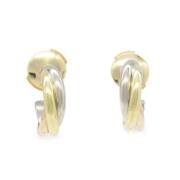 Pre-owned Metal earrings Cartier Vintage , Yellow , Dames