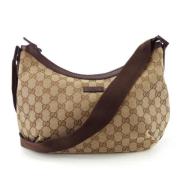 Pre-owned Canvas shoulder-bags Gucci Vintage , Brown , Dames