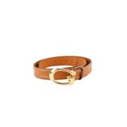 Pre-owned Leather belts Gucci Vintage , Brown , Dames