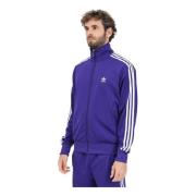 Paarse Firebird Rits Sweater Adidas Originals , Purple , Heren