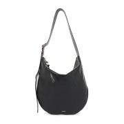 Maan schoudertas met ritssluiting Jil Sander , Black , Dames