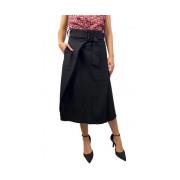 Zwarte Viscose Elastaan Rok P.a.r.o.s.h. , Black , Dames