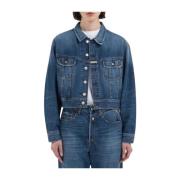 Denim Jas Replay , Blue , Dames