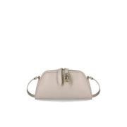 Vanilla Mini Crossbody Tas met Glossy Finish Furla , Beige , Dames