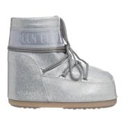 Lage Snowboots Koord Veters Effen Moon Boot , Gray , Dames