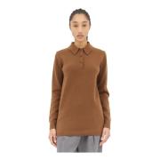 Wollen Polo Sweater Dries Van Noten , Brown , Dames