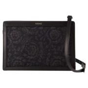 Leather handbags Versace , Black , Dames