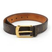 Pre-owned Fabric belts Louis Vuitton Vintage , Brown , Dames