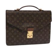 Pre-owned Canvas briefcases Louis Vuitton Vintage , Brown , Dames