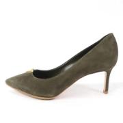 Pre-owned Leather heels Louis Vuitton Vintage , Green , Dames