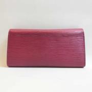 Pre-owned Leather wallets Louis Vuitton Vintage , Red , Dames