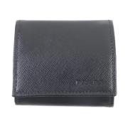 Pre-owned Leather wallets Prada Vintage , Black , Heren