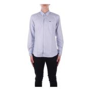 Logo Front Button Shirt Barbour , Blue , Heren