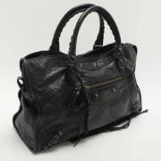 Pre-owned Leather totes Balenciaga Vintage , Black , Dames