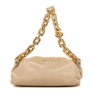 Pre-owned Leather clutches Bottega Veneta Vintage , Beige , Dames