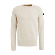 R-neck soft blend pullover PME Legend , Beige , Heren