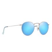 Pukaua Gepolariseerde Zonnebril Zilver Blauw Gespiegeld Maui Jim , Gra...