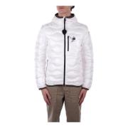 Witte Hoodie Jas Logo Rits Zakken Blauer , White , Heren