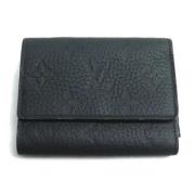 Pre-owned Leather wallets Louis Vuitton Vintage , Black , Heren